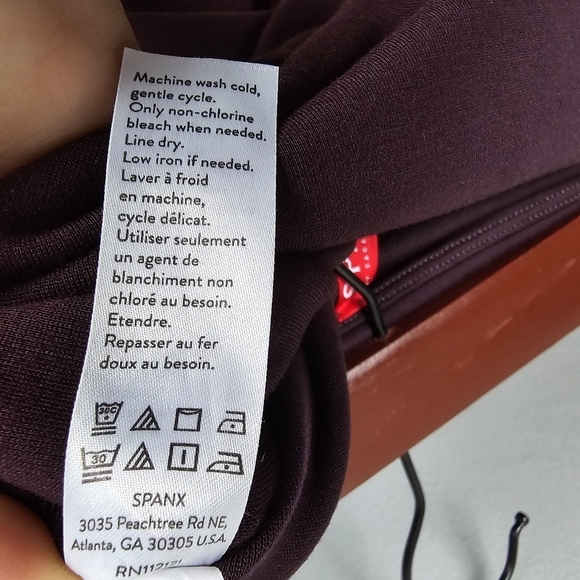 SPANX Ponte Split Hem Leggings Petite 23"‎ Purple Womens Size M - Picture 12 of 13